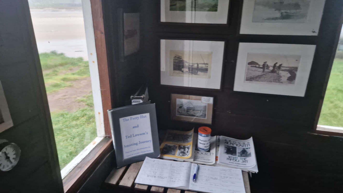 A small museum display in the corner