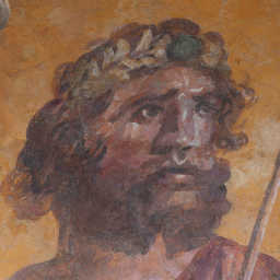 Ancient fresco of Zeus
