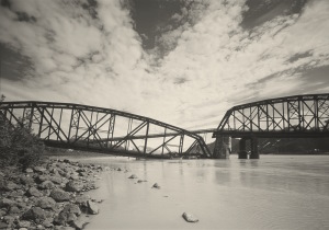 A ramp over a broken bridge.